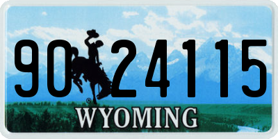 WY license plate 9024115