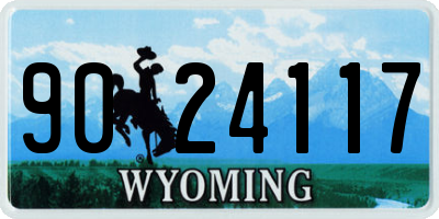 WY license plate 9024117