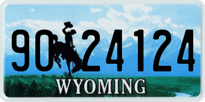 WY license plate 9024124