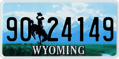 WY license plate 9024149