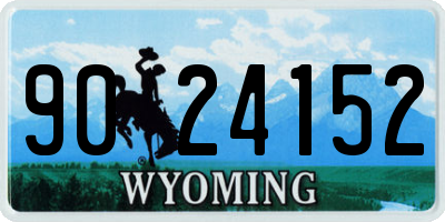 WY license plate 9024152
