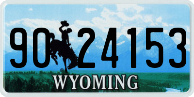 WY license plate 9024153