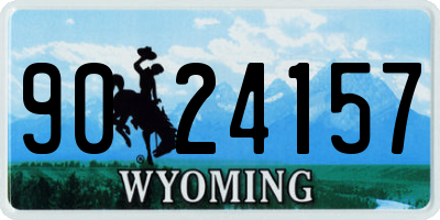 WY license plate 9024157