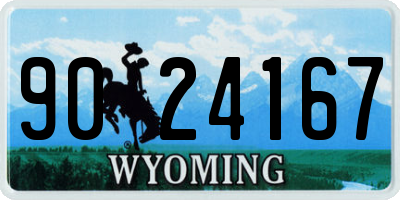 WY license plate 9024167