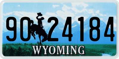 WY license plate 9024184