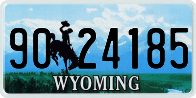 WY license plate 9024185