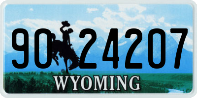 WY license plate 9024207