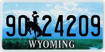 WY license plate 9024209