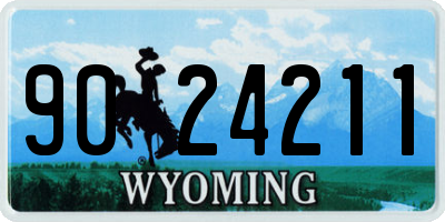 WY license plate 9024211