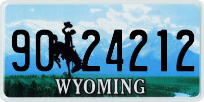 WY license plate 9024212