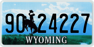 WY license plate 9024227