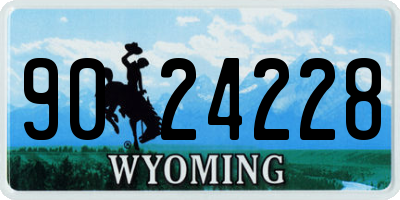 WY license plate 9024228