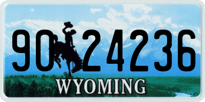 WY license plate 9024236