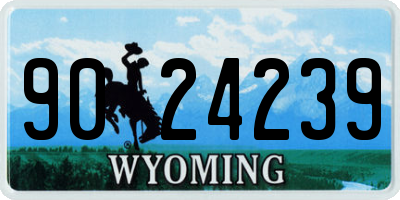 WY license plate 9024239