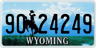WY license plate 9024249