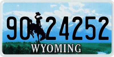 WY license plate 9024252