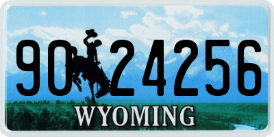 WY license plate 9024256