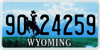 WY license plate 9024259