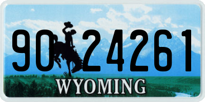 WY license plate 9024261