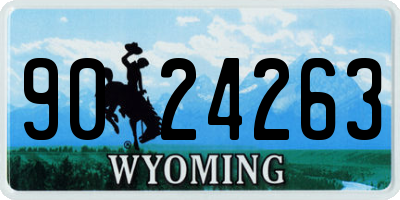 WY license plate 9024263