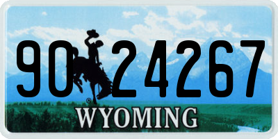 WY license plate 9024267