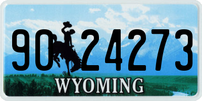 WY license plate 9024273