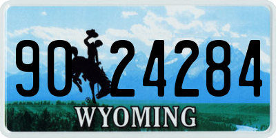 WY license plate 9024284