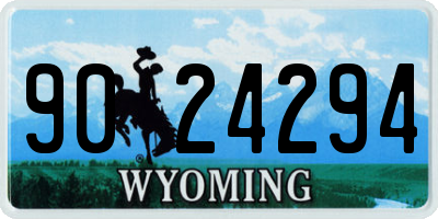 WY license plate 9024294