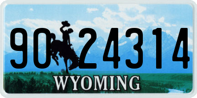 WY license plate 9024314