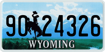 WY license plate 9024326