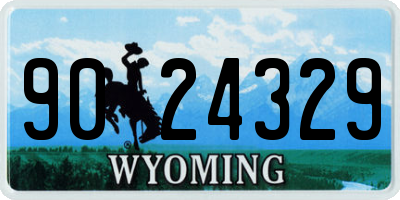WY license plate 9024329