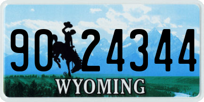 WY license plate 9024344