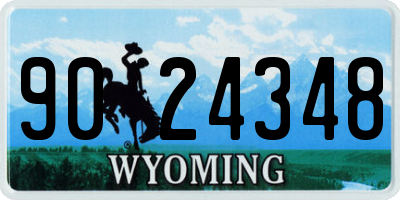WY license plate 9024348