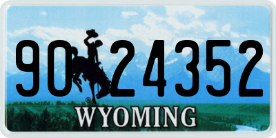 WY license plate 9024352
