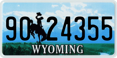 WY license plate 9024355