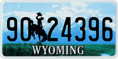 WY license plate 9024396