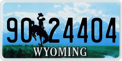 WY license plate 9024404