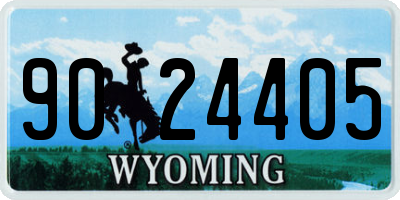 WY license plate 9024405
