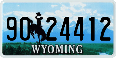WY license plate 9024412