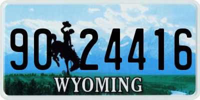 WY license plate 9024416