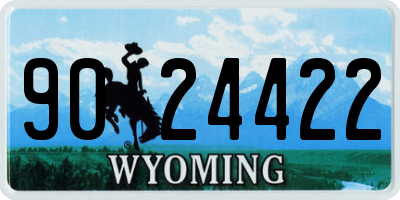 WY license plate 9024422