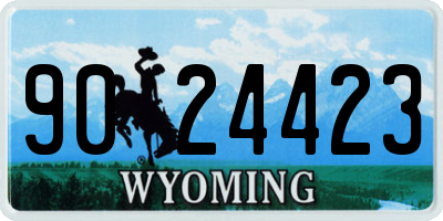 WY license plate 9024423