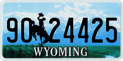 WY license plate 9024425