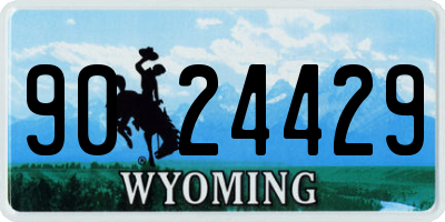 WY license plate 9024429