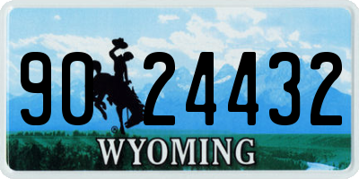 WY license plate 9024432