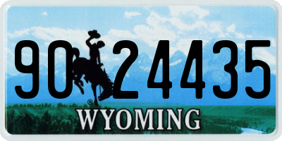 WY license plate 9024435