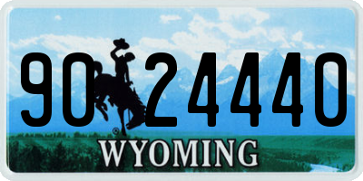 WY license plate 9024440