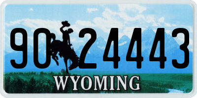 WY license plate 9024443