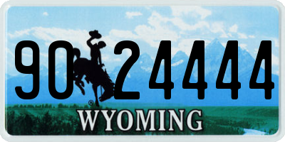 WY license plate 9024444