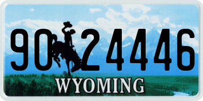 WY license plate 9024446